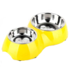 Bát ăn đôi cho chó mèo tráng men inox SUPER DESIGN Double Round Bowls 5 Bát ăn inox cho chó mèo SUPER DESIGN Double Round Bowls