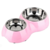 Bát ăn đôi cho chó mèo tráng men inox SUPER DESIGN Double Round Bowls 6 Bát ăn inox cho chó mèo SUPER DESIGN Double Round Bowls