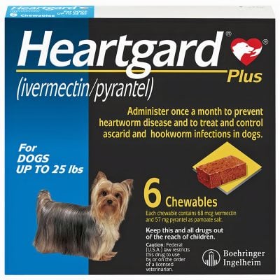 Thuốc tẩy giun tim cho chó bé MERIAL Heartgard Plus Small