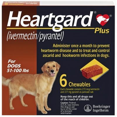 Thuốc tẩy giun tim cho chó lớn MERIAL Heartgard Plus Large