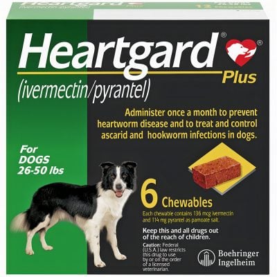 Thuốc tẩy giun tim cho chó nhỡ MERIAL Heartgard Plus Medium