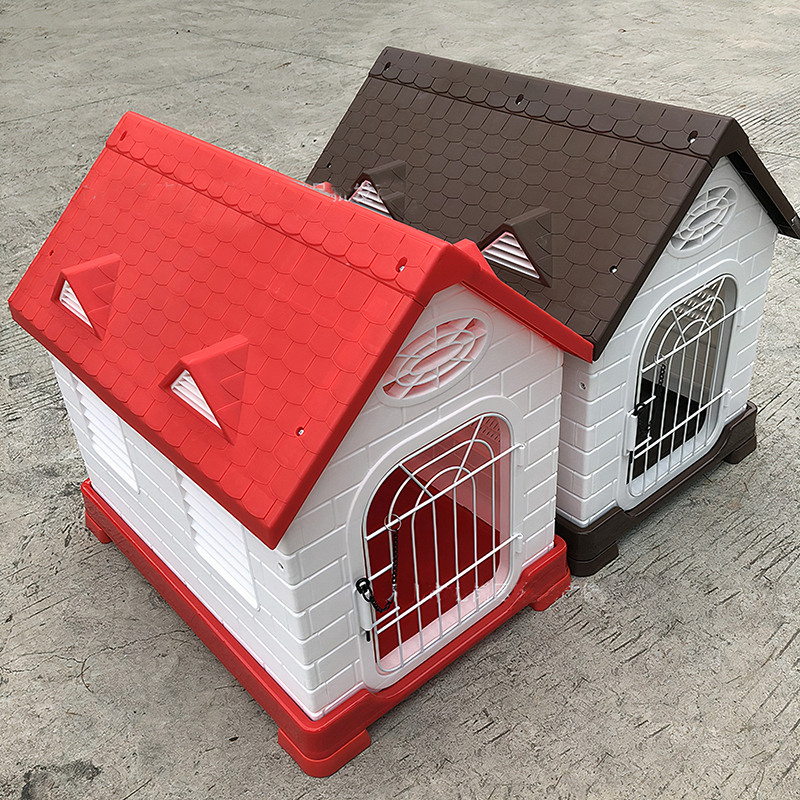 Nhà nhựa cho chó mèo cửa sắt PAW Pet House cỡ vừa 3 Nhà nhựa cho chó mèo cửa sắt PAW Pet House cỡ vừa