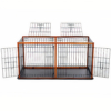 Chuồng chó mèo bằng gỗ 2 ngăn sàn nhựa RICHELL RC18