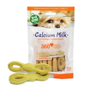 Xương cho chó gặm vị sữa VEGEBRAND 360 Calcium Milk Bone