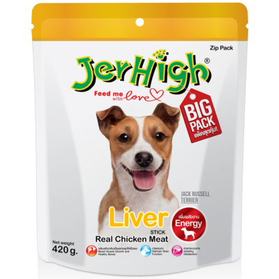 Bánh thưởng cho chó vị gan gà JERHIGH Liver Sticks 4 Bánh thưởng cho chó vị gan gà JERHIGH Liver Stick