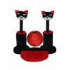 Trụ cào móng cho mèo màu đỏ đen QQ600147