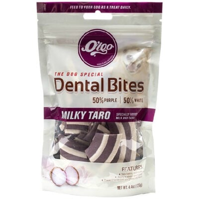 Bánh thưởng cho chó vị khoai môn VEGEBRAND Orgo Dental Bites Milky Taro