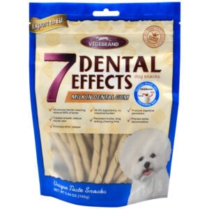 Kẹo cho chó nhai làm sạch răng vị sữa VEGEBRAND 7 Dental Effects Milk In Dental Gum