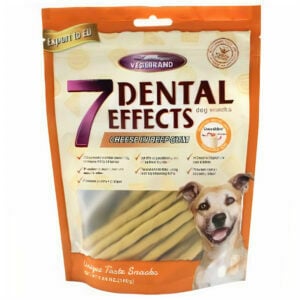 Kẹo cho chó nhai làm sạch răng vị bò phô mai VEGEBRAND 7 Dental Effects Cheese In Beef Gum