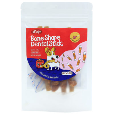 Xương cho chó gặm vị thịt gà BUDGE Bone Shape Dental Stick Chicken Flavor