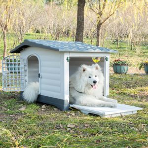 Nhà cho chó bằng nhựa có hiên XINDING Pet House 424