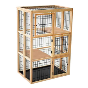 Chuồng gỗ cho chó mèo 3 tầng RICHELL RC07