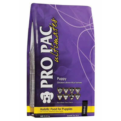Thức ăn cho chó con PRO PAC ULTIMATES Puppy Chicken & Brown Rice Formula 3 Thức ăn cho chó con Pro Pac Ultimates Puppy Chicken & Brown Rice Formula 2.5kg