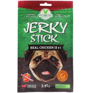 Bánh thưởng cho chó dạng que vị dâu WUJI Jerky Stick Strawberry Flavor