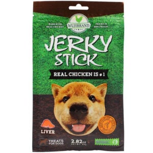 Bánh thưởng cho chó dạng que vị gan WUJI Jerky Stick Liver Flavor