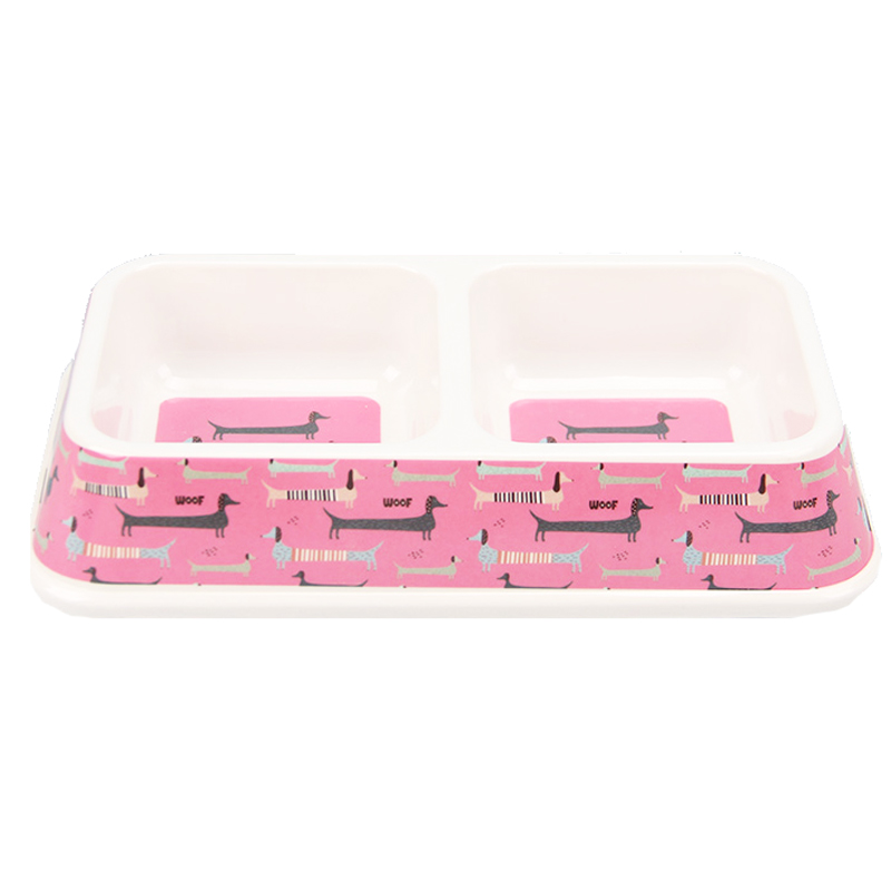 Bát ăn đôi cho chó mèo bằng nhựa BOBO Plastic Bowl 3029 2 Bát ăn đôi cho chó mèo bằng nhựa BOBO Plastic Bowl 3029