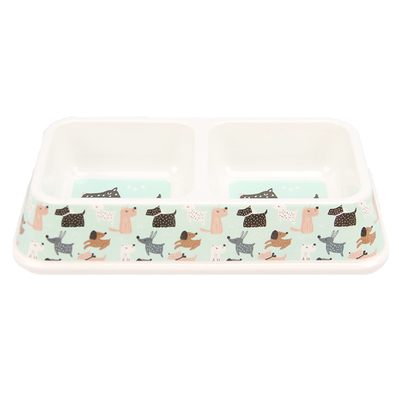 Bát ăn đôi cho chó mèo bằng nhựa BOBO Plastic Bowl 3029