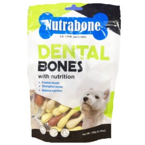 Xương cho chó gặm sạch răng vị thịt bò phô mai và sữa NUTRABONE Milk Cheese Beef Dental Bone