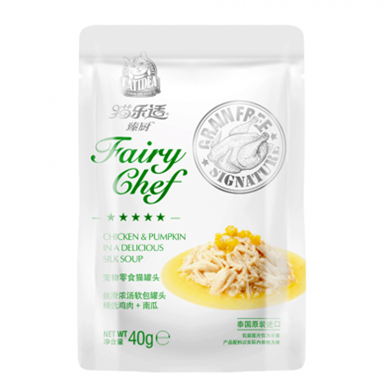 Pate cho mèo vị thịt gà và bí ngô CATIDEA Fairy Chef Gavy Pouch Chicken & Pumpkin 8 Pate cho mèo vị thịt gà và bí ngô CATIDEA Fairy Chef Gavy Pouch Chicken & Pumpkin