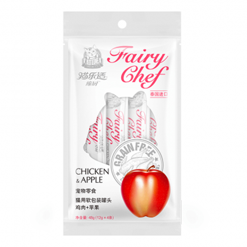 Súp thưởng cho mèo vị cá ngừ sốt táo CATIDEA Fairy Chef Sachet Tuna & Apple 12 Súp thưởng cho mèo vị cá ngừ sốt táo CATIDEA Fairy Chef Sachet Tuna & Apple