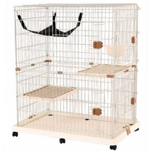 Chuồng mèo 2 tầng nan sắt AUPET 2-Layer Cat Cage