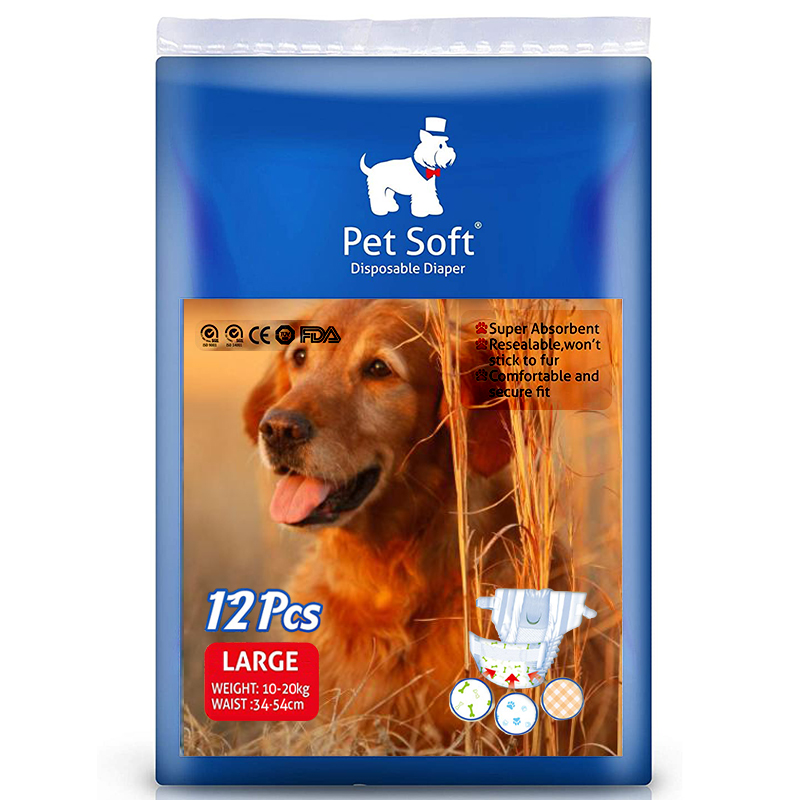 Tã bỉm cho chó mèo cái PET SOFT Disposable Diapers Large 10-20kg 1 Tã bỉm cho chó mèo cái Pet Soft Disposable Diapers Large 10-20kg