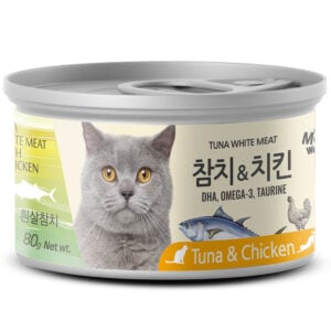 Pate lon cho mèo vị cá ngừ trắng thịt gà MEOWOW Tuna Chicken