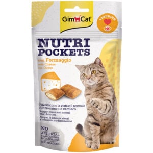 Snack bánh thưởng cho mèo vị phô mai GIMCAT Nutri Pockets Cheese Treats