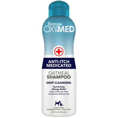 Sữa tắm trị nấm viêm da vảy gàu cho chó mèo TROPICLEAN Oxymed Anti-Itch Medicated Oatmeal Shampoo