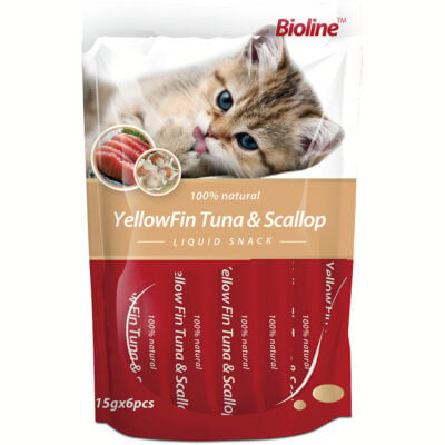Súp thưởng cho mèo vị cá ngừ vây vàng sò điệp BIOLINE Yellowfin Tuna Scallop