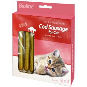 Xúc xích cho mèo vị cá biển BIOLINE Cat Cod Sausage