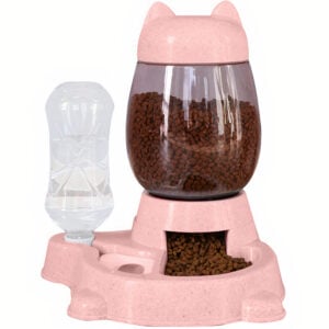 Bộ bát ăn bình nước tự động cho chó mèo PAW Cat Head Food Water Feeder