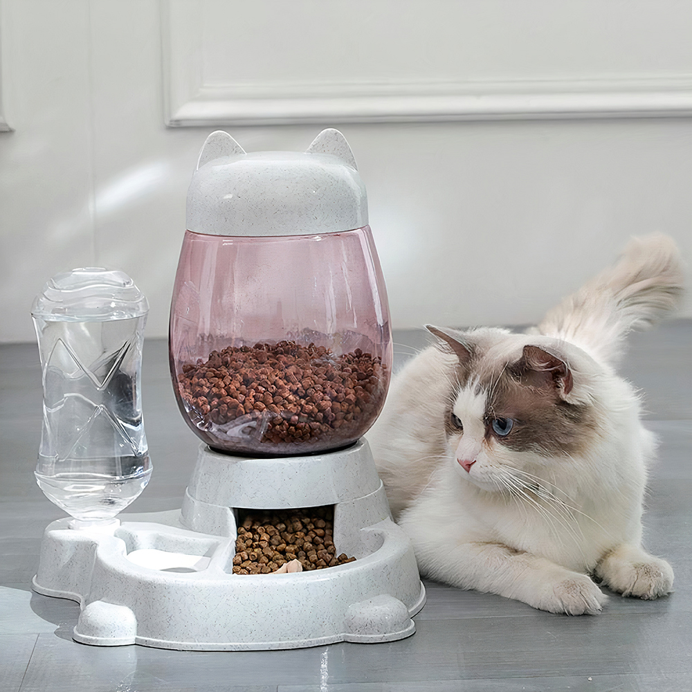 Bộ bát ăn bình nước tự động cho chó mèo PAW Cat Head Food Water Feeder 5 Bộ bát ăn bình nước tự động cho chó mèo PAW Cat Head Food Water Feeder