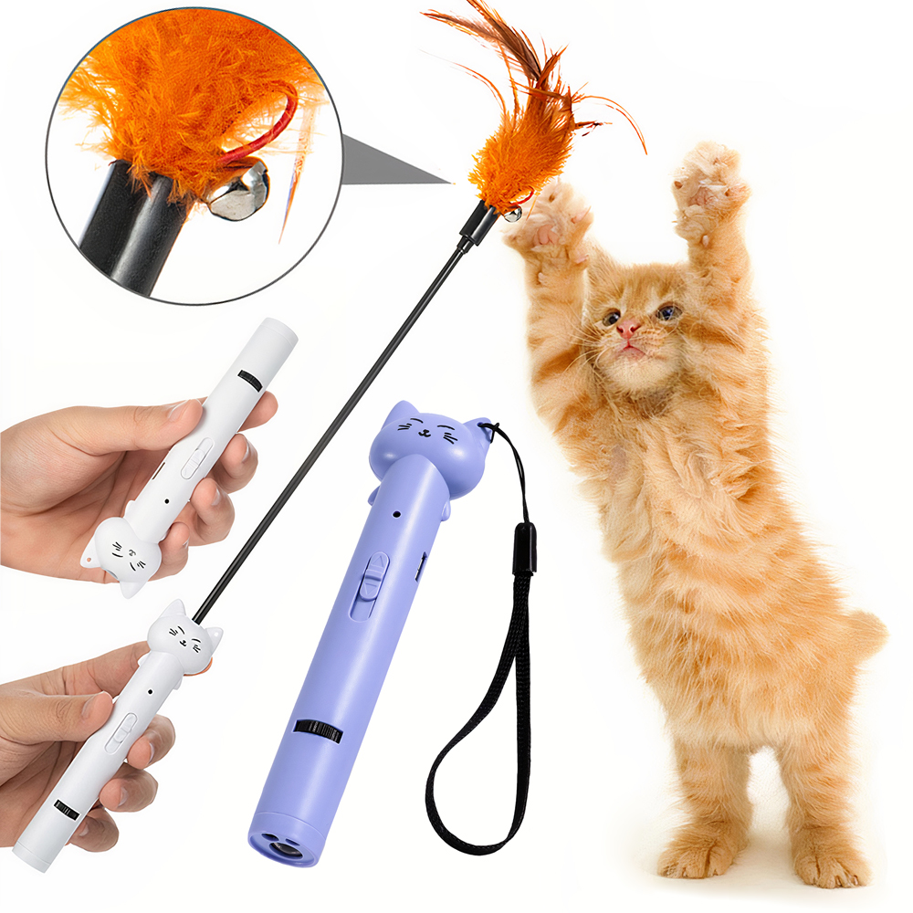 Cần câu cho mèo lông vũ kết hợp đèn Laser PAW Cat Toy Laser Projection 9 Cần câu cho mèo lông vũ kết hợp đèn Laser PAW Cat Toy Laser Projection