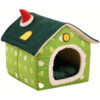 Nhà ổ cho chó mèo PAW Green Christmas Tent Covered Pet Bed