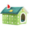Nhà ổ cho chó mèo PAW Green Christmas Tent Covered Pet Bed