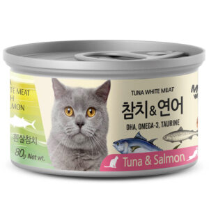 Pate lon cho mèo vị cá ngừ trắng cá hồi MEOWOW Tuna Salmon