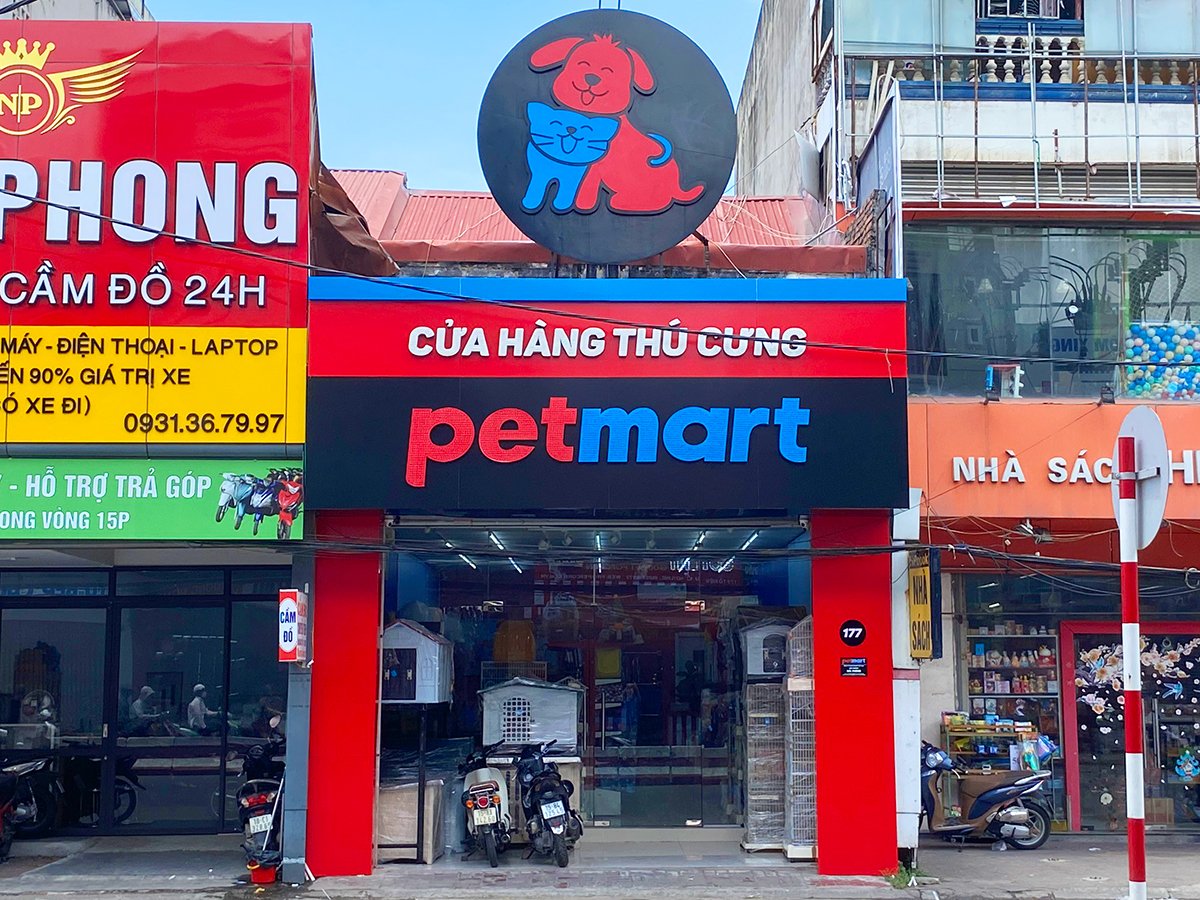 Cửa hàng thú cưng đồ dùng, thức ăn, dịch vụ tắm cắt tỉa lông chó mèo Pet Mart - Số 177 Tô Hiệu, Quận Lê Chân, Hải Phòng