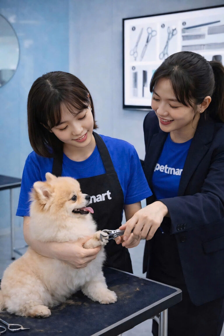 Đào tạo chăm sóc thú cưng chuyên nghiệp tại Pet Mart – chương trình đào tạo nghề chăm sóc thú cưng và cắt tỉa lông chó mèo bài bản, thực hành thực tế, cơ hội việc làm rõ ràng.