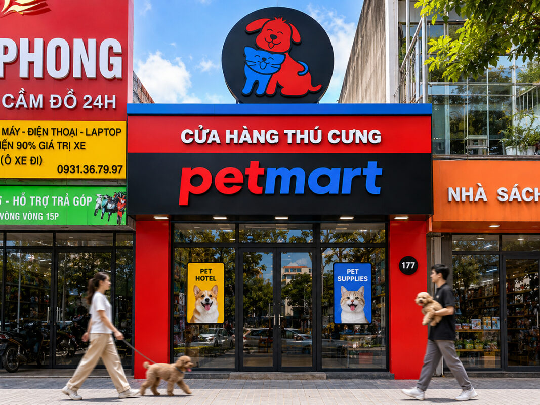 Cửa hàng thú cưng Pet Mart tại số 177 Tô Hiệu, Phường Lê Chân, Hải Phòng – bán thức ăn, phụ kiện cho chó mèo, dịch vụ cắt tỉa lông, tắm spa và khách sạn thú cưng